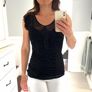 The Limited sheer polkadot top size small